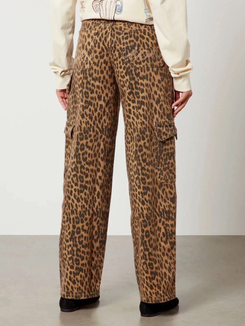 Damson Madder Dion Leopard Cargo Pants - Picture 3 of 14